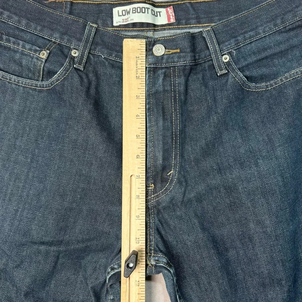 Levis 527 Low Boot Cut Jeans Mens 36x34 Dark Wash Blue Denim 100% Cotton